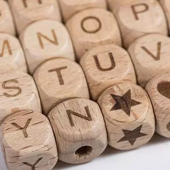 10 шт. 12 мм деревянные бусины с алфавитом из натурального бука, квадратные бусины с буквами для изготовления ювелирных изделий, материалы ручной работы D