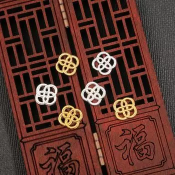 10 шт. 12 мм полые маленькие кусочки цветов для изготовления ювелирных изделий DIY очаровательные украшения 12mm 10pcs золотой