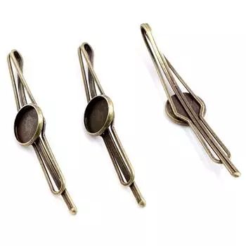 10 шт. 12 мм внутренний размер Медный материал Классический стиль Заколка Зажимы для волос DIY Заколка Заготовка Основа для кабошона Камея