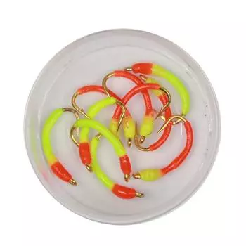 10 шт. # 12 оранжевые и желтые мушки-зуммеры, нимфа, сиг, форель, рыболовные мушки