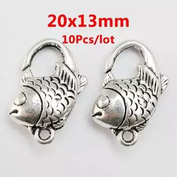 10 шт./12 шт., застежка-лобстер с цветком, античное серебро, крючки для брелока, цепочки и ожерелья, браслета, DIY ювелирных изделий copper fish 10pc