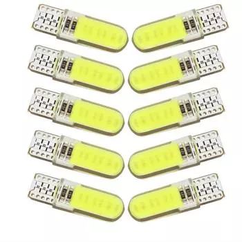 10 шт. 12 SMD 6000K светодиодный светильник для салона автомобиля 12 В T10 W5W клиновая боковая парковка лампа для чтения сигнальная лампа