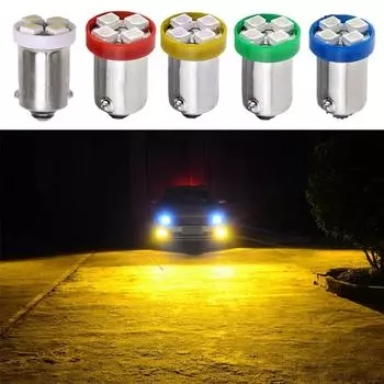 10 шт. 12 В BA9S T4W T11 1210 4 SMD светодиодные лампы сигнальные лампы фары освещение карты 4 светодиода автомобильные фары автомобильные аксессуары красный