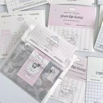 10 шт. 13 см конфетного цвета складная открытка голова кавайная девушка Kpop Idol 3-дюймовая фотокарточка DIY упаковочная сумка декоративная открытка верхняя часть