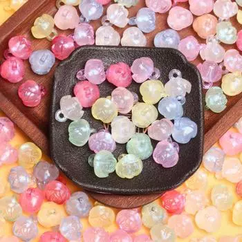 10 шт. 14*15,5 мм модные акриловые бусы с цветком розы, кулон, DIY Ncklace браслет, ювелирные аксессуары синий