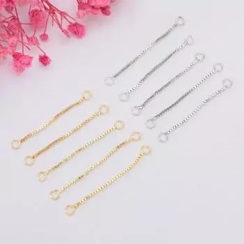 10 шт. 14-каратного золота, сохраняющего цвет цепочки-коробки, наушники, двойное подвесное соединение, цепочка для ушей, ручная работа, ювелирные аксессуары.