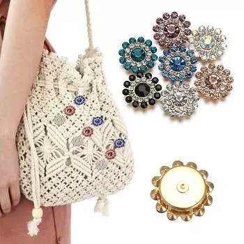 10 шт 14 мм швейная одежда в форме цветка сверкающие шляпы аксессуары хрустальные стеклянные камни украшения одежды стразы пуговицы кофейный