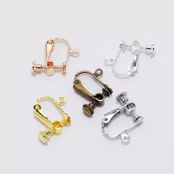 10 шт. 15*13 мм винт, зажим для ушей, серьги, основа для сережек, пустой ободок для изготовления ювелирных изделий, фурнитура для изготовления сережек «сделай сам», ручная работа, поиск белый