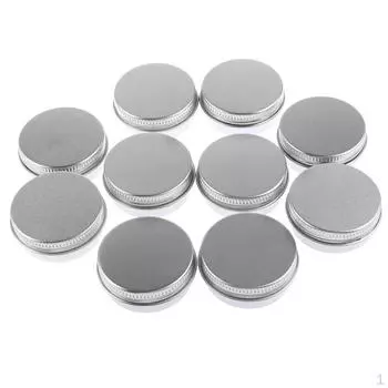 10 шт., 15 г, пустые круглые алюминиевые жестяные банки для хранения косметики, контейнеры с завинчивающимися крышками