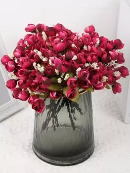 10 шт. 15 головок/упаковка искусственных цветов, искусственные бутоны роз, мини-бутоны, шелковые розы для самостоятельного изготовления, свадебного, домашнего, рождественского декора, цветочных подарков, реквизита для фотосъемки коричневый