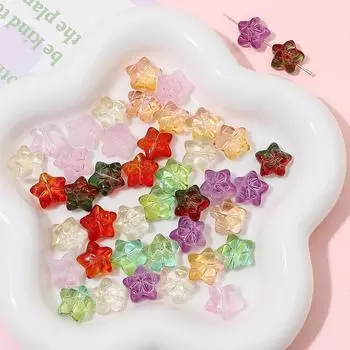 10 шт. 15 мм хрустальное стекло, звездный бант, бусины, подвески для серег, ожерелья, браслета, аксессуары для изготовления ювелирных изделий своими руками 15x14mm 10pcs/bag