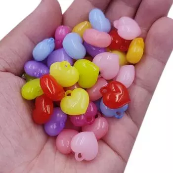 10 шт. 15 мм однотонные акриловые серьги в форме сердца из смолы «сделай сам», подвески-подвески для изготовления ювелирных изделий светло-фиолетовый