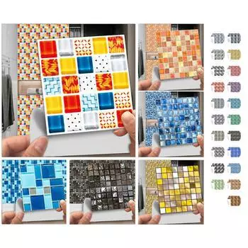 10 шт. 15x15 см DIY мозаика мраморные наклейки на стену имитация кирпича украшение для спальни водонепроницаемые самоклеящиеся плиточные обои декор для кухонного шкафа 1