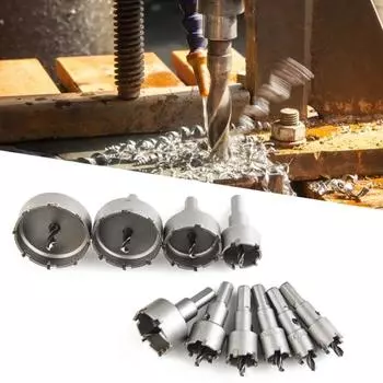 10 шт., 16-53 мм, треугольный хвостовик, открывалка для отверстий, нелегко упасть, длительный срок службы, износостойкое сверло для кольцевой пилы, нержавеющая сталь