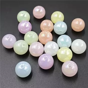 10 шт. 16 мм модные акриловые желе цвета ослепительного цвета круглые свободные бусины для изготовления браслетов и сережек DIY ювелирные аксессуары зелёный