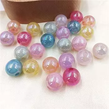 10 шт. 16 мм модные акриловые желе цвета звездное облако круглые бусины подвески DIY ожерелье материалы браслета розы красного
