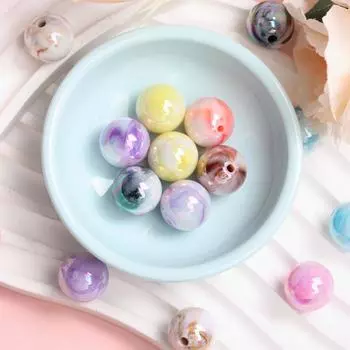 10 шт. 16 мм серьги-цепочки для телефона DIY цветные УФ-градиент Halo крашение ювелирные аксессуары материалы ручной работы круглые бусины разноцветный