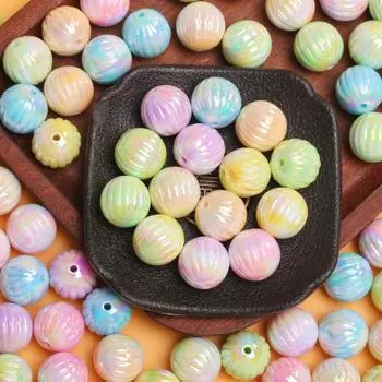 10 шт., 16 мм, УФ-ослепление, туман, Радужные тыквенные бусины, браслет, ожерелье, материалы для изготовления, аксессуары ручной работы «сделай сам» фиолетовый