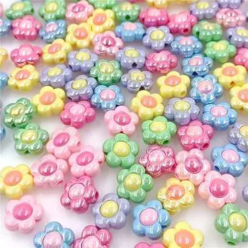 10 шт. 16 мм УФ-покрытием цветные двухцветные бусины-цветы DIY браслет ожерелье изготовление ювелирных изделий ручной работы ювелирный аксессуар 10pcs about 16mm жёлтый