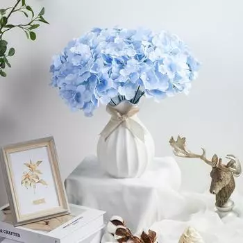 10 шт. 16 см искусственный цветок гортензия головка цветка с шестом DIY свадебная арка фон настенные цветы для дома сад отель украшения искусственные цветы бежевый