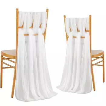 10 шт. 17X250 см чехлы для стульев мягкие шторы для стульев для свадебной вечеринки церемонии церкви с объемным гостиничным банкетом роскошное украшение 17X250cm коричневый