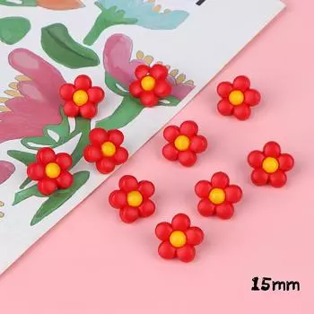 10 шт. 18/15 мм детское пальто с красочными цветами и пуговицами на хвостовике для детской одежды