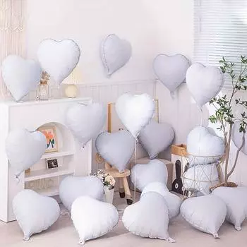 10 шт. 18-дюймовых белых воздушных шаров в форме сердца, подойдут для украшения Дня святого Валентина, предложения руки и сердца, помолвки и признания в любви