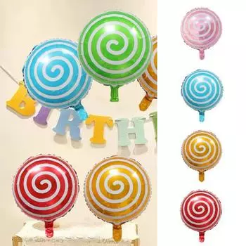 10 шт. 18-дюймовый воздушный шар-леденец круглый герметичный многоцветный прочный устойчивый к разрыву макет сцены многоразовый фильм для вечеринки по случаю дня рождения декоративный воздушный шар золотистый