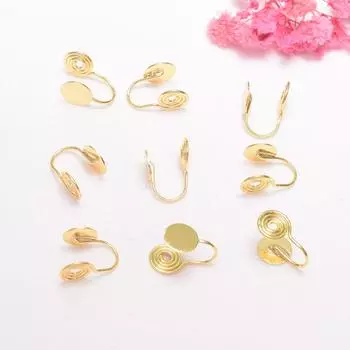 10 шт. 18-каратного золотого пакета, диск спирали от комаров, сохраняющий цвет, ушные клипсы, аксессуары, конвертер ушных клипс, безболезненные серьги-гвоздики, невидимые уши.