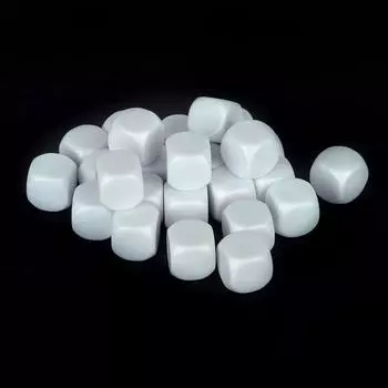 10 шт. 18 мм D6 круглые пустые акриловые белые игральные кости для DIY настольной игры, письма, рисования, граффити, реквизит, развивающие игрушки, инструмент