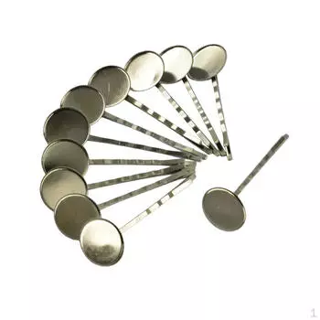 10 шт., 18 мм, круглая рамка, аксессуары для заколок для волос, черный цвет