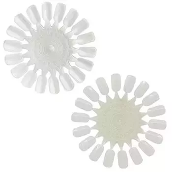 10 шт. 18 насадок для дисплея, пластиковая палитра для ногтей, гель-лак, круглые колеса формы 1 белый