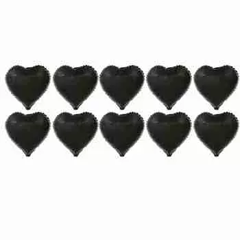 10 шт 18 сердечек из алюминиевой фольги воздушные шары для вечеринки свадьбы дня рождения декор (черный) жёлтый