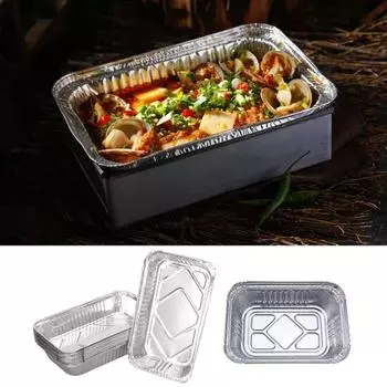 10 шт., 1900 мл, миска из оловянной фольги, термостойкая алюминиевая фольга, вкладыши для поддона, универсальная миска для приготовления пищи для домашней кухни 10 pcs