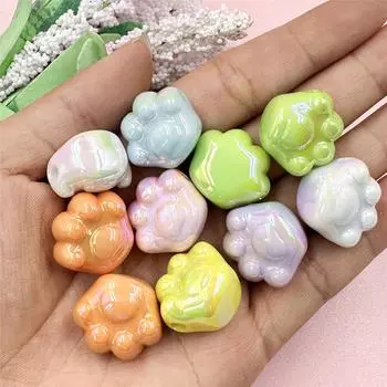 10 шт. 19*21 мм мультяшные подвески «Медвежья лапа» бусины «сделай сам» детские ювелирные аксессуары акриловые серьги «сделай сам» ожерелье браслет мода разноцветный