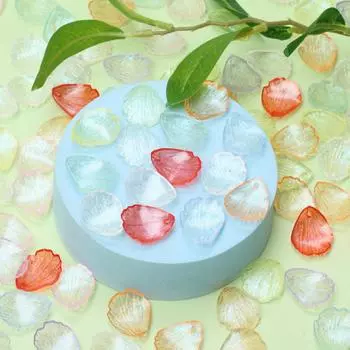 10 шт. 19*23 мм лепестки цветов, материалы из бисера, прозрачные акриловые бусины для изготовления ювелирных изделий, ювелирные аксессуары about 19*23mm белый