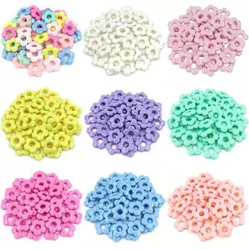 10 шт. 19 мм 10 кремовых полых цветочных плоских бусин в 8 цветах для изготовления ювелирных изделий, аксессуары «сделай сам», ручная работа, материал, ювелирный аксессуар 19mm 10Pcs белый