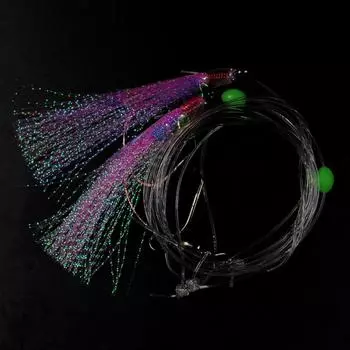 10 шт. 1/0, 3/0, 5/0, 6/0, 7/0, 8/0, снасти для морской рыбалки, каждая с 2 рыболовными крючками, рыболовный комплект, приманка для морской рыбалки, бесплатная доставка