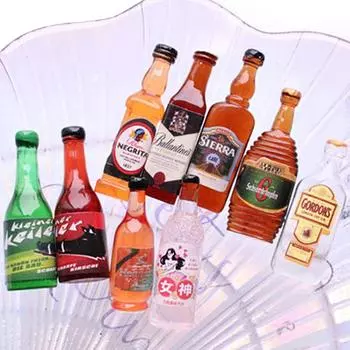 10 шт. 1:12 кукольных миниатюрных напитков, вина, модель кукольной кухни, еды, аксессуаров