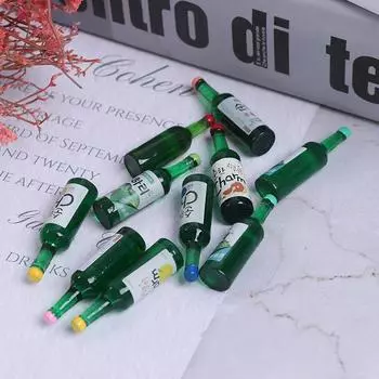 10 шт. 1:12 кукольных миниатюрных винных напитков, модель ролевых игр, еда, кухня, игрушки One Size