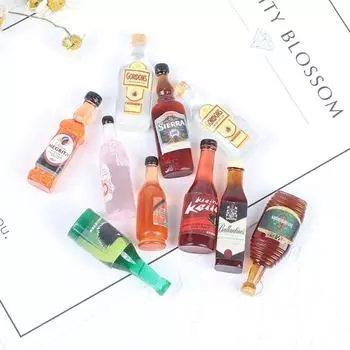 10 шт. 1:12 кукольных миниатюрных напитков, вина, модель кукольной кухни, еды, аксессуаров