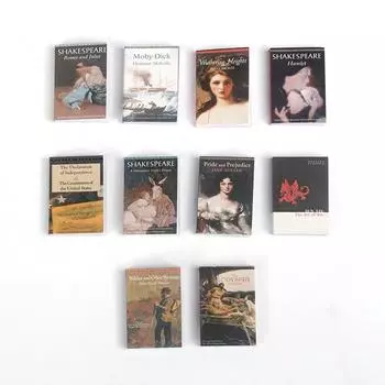 10 шт. 1/12 кукольный домик симулятор книга орнамент кукольный домик миниатюрный кабинет украшения кукольный дом аксессуары детские игрушки one size