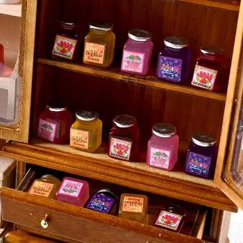 10 шт. 1/12 кукольный домик имитация бутылки варенья модель кукольный домик миниатюрное украшение кухни кукольный домик аксессуары ролевые игры игрушка