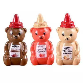 10 шт. 1/12 кукольный домик, имитация маленького медвежонка, бутылка варенья, кукольный домик, мини-украшение для кухни, аксессуары для кукольного дома, ролевые игры, игрушка A2