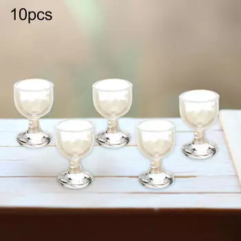 10 шт. 1:12 масштабных кукольных чашек для вина, аксессуары, миниатюрный набор кухонных чашек для шампанского