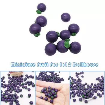 10 шт. 1:12 миниатюрных кукольных домиков с фруктами и мангостином, кухонная обеденная модель, игровая игрушка фиолетовый