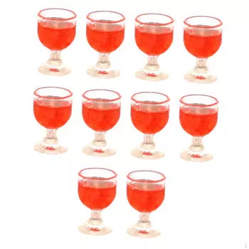 10 шт. 1/12 миниатюрный бокал для вина кукольный домик стакан для воды мини-столовая шампанское красный