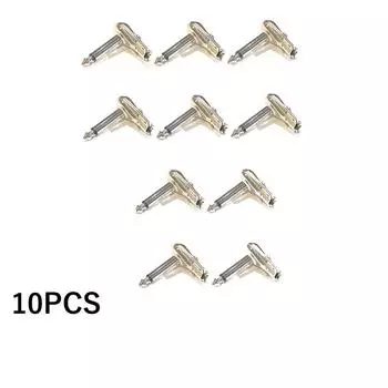 10 шт. 1/4 дюйма 6,35 мм моно штекер-папа под прямым углом 90 градусов для наушников