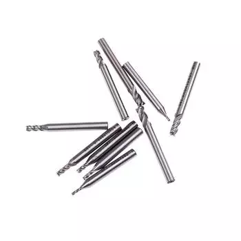 10 шт., 1,5-6 мм, Hss, прямой хвостовик, 4 фрезы для дымохода, набор сверл с ЧПУ, набор инструментов