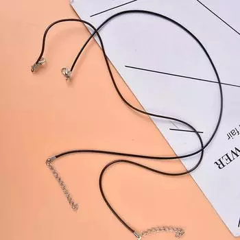 10 шт. 1,5 мм регулируемый черный кожаный шнур веревка для самостоятельного изготовления ожерелья браслета чёрный